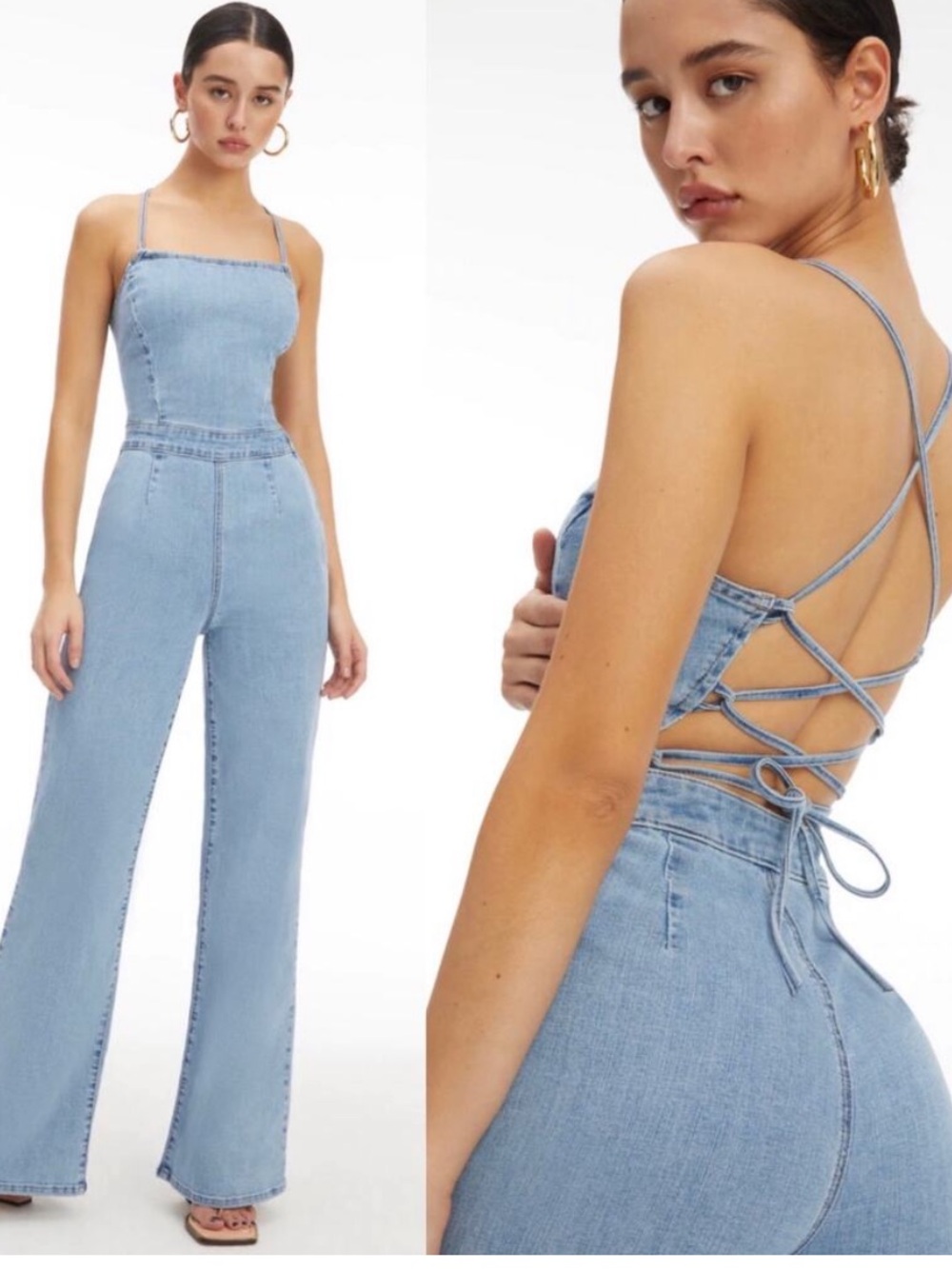 Good American Vacay Palazzo Jumpsuit - Picture 2 of 6